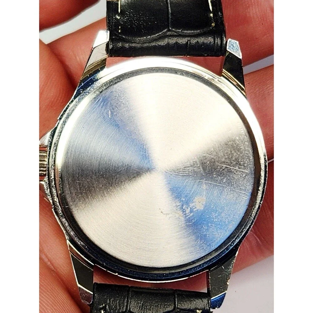 Vintage New American Eagle Lady Liberty Watch Black Leather Band New Battery